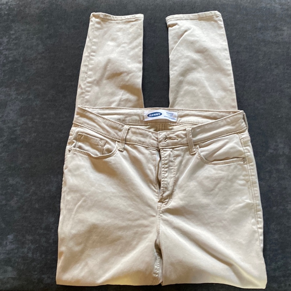 Khaki slim pants